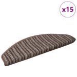 vidaXL Samolepiace schodové rohože 15 pcs Hnedá 65 x 21 x 4 cm – Obrázok 3