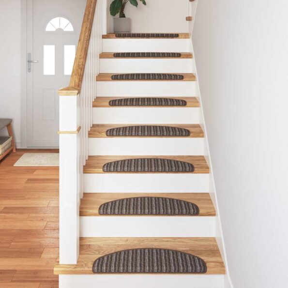 vidaXL Samolepiace schodové rohože 15 pcs Hnedá 65 x 21 x 4 cm – Obrázok 4