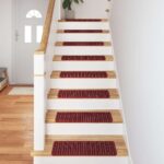 vidaXL Samolepiace schodové rohože 15 pcs Červená 65 x 21 x 4 cm – Obrázok 4