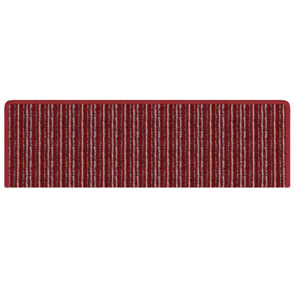 vidaXL Samolepiace schodové rohože 15 pcs Červená 65 x 21 x 4 cm – Obrázok 7