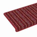 vidaXL Samolepiace schodové rohože 15 pcs Červená 65 x 21 x 4 cm – Obrázok 8