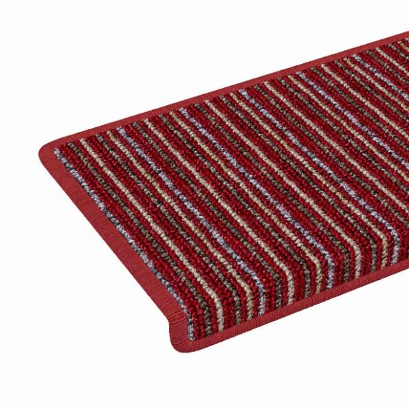 vidaXL Samolepiace schodové rohože 15 pcs Červená 65 x 21 x 4 cm – Obrázok 8