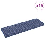 vidaXL Samolepiace schodové rohože 15 pcs Modrá 65 x 21 x 4 cm – Obrázok 3