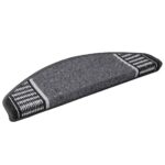 vidaXL Samolepiace schodové rohože 15 pcs Antracit 65 x 21 x 4 cm – Obrázok 2