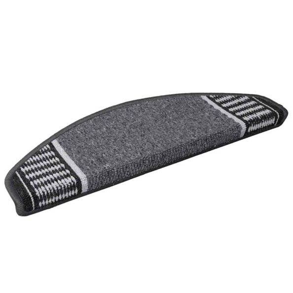 vidaXL Samolepiace schodové rohože 15 pcs Antracit 65 x 21 x 4 cm – Obrázok 2