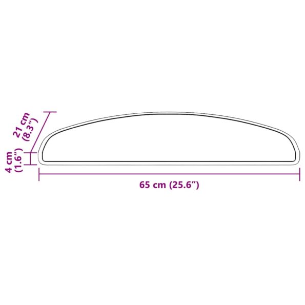 vidaXL Samolepiace schodové rohože 15 pcs Antracit 65 x 21 x 4 cm – Obrázok 9