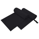 vidaXL Športové uteráky 2 pcs Čierna 200 x 100 cm Polyester a polyamid
