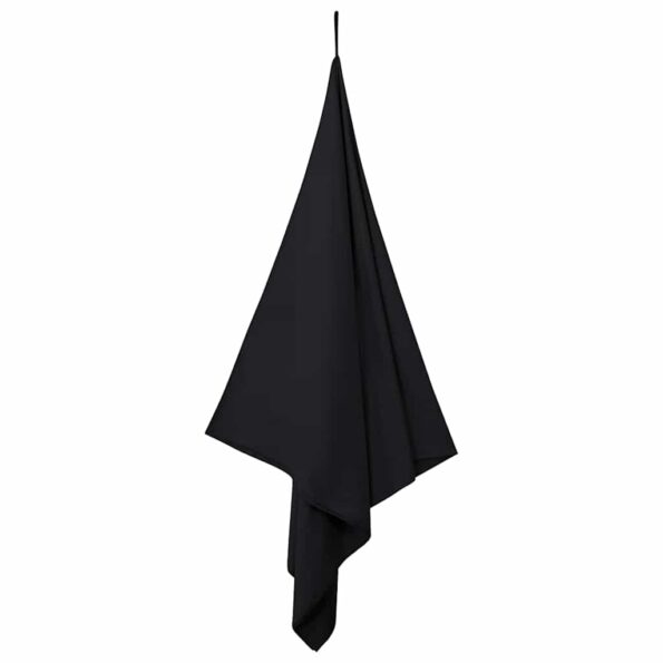 vidaXL Športové uteráky 2 pcs Čierna 200 x 100 cm Polyester a polyamid – Obrázok 3