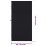 vidaXL Športové uteráky 2 pcs Čierna 200 x 100 cm Polyester a polyamid – Obrázok 8