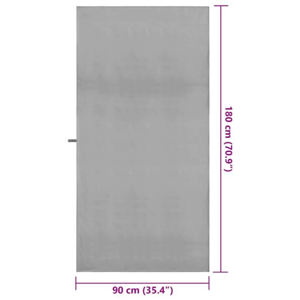 vidaXL Športové uteráky 2 pcs Tmavo šedá 90 x 180 cm – Obrázok 8