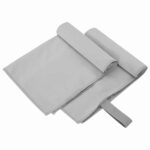 vidaXL Športové uteráky 2 pcs Sivá 50 x 30 cm Polyester a polyamid