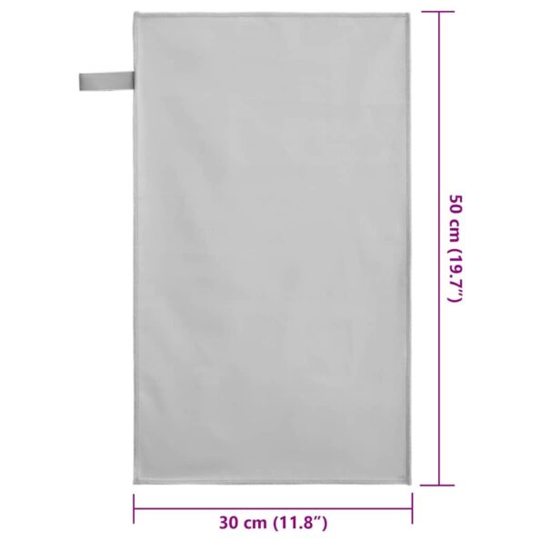 vidaXL Športové uteráky 2 pcs Sivá 50 x 30 cm Polyester a polyamid – Obrázok 8