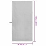 vidaXL Športové uteráky 2 pcs Sivá 100 x 50 cm Polyester a polyamid – Obrázok 8