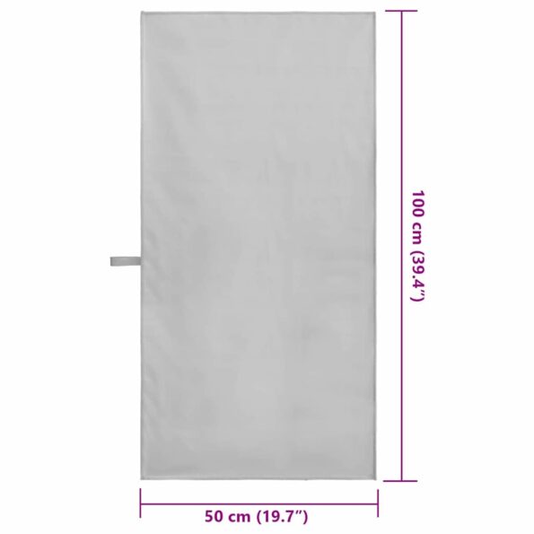 vidaXL Športové uteráky 2 pcs Sivá 100 x 50 cm Polyester a polyamid – Obrázok 8