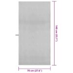 vidaXL Športové uteráky 2 pcs Sivá 140 x 70 cm Polyester a polyamid – Obrázok 8