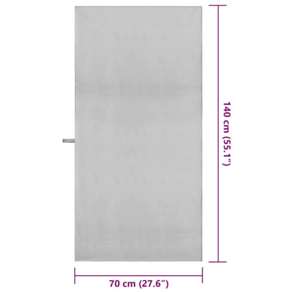 vidaXL Športové uteráky 2 pcs Sivá 140 x 70 cm Polyester a polyamid – Obrázok 8