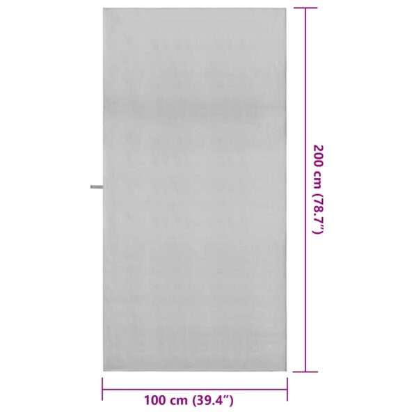 vidaXL Športové uteráky 2 pcs Sivá 200 x 100 cm Polyester a polyamid – Obrázok 8