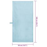 vidaXL Športové uteráky 2 pcs Modrá 100 x 50 cm Polyester a polyamid – Obrázok 8