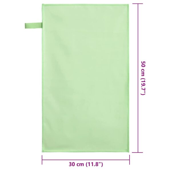 vidaXL Športové uteráky 2 pcs Zelená 50 x 30 cm Polyester a polyamid – Obrázok 8