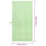 vidaXL Športové uteráky 2 pcs Zelená 100 x 50 cm Polyester a polyamid – Obrázok 8