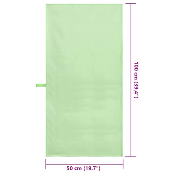 vidaXL Športové uteráky 2 pcs Zelená 100 x 50 cm Polyester a polyamid – Obrázok 8