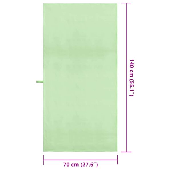 vidaXL Športové uteráky 2 pcs Zelená 140 x 70 cm Polyester a polyamid – Obrázok 8