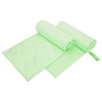 vidaXL Športové uteráky 2 pcs Zelená 200 x 100 cm Polyester a polyamid