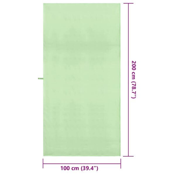 vidaXL Športové uteráky 2 pcs Zelená 200 x 100 cm Polyester a polyamid – Obrázok 8