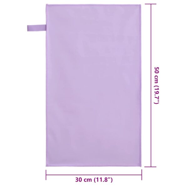 vidaXL Športové uteráky 2 pcs Fialová 50 x 30 cm Polyester a polyamid – Obrázok 8