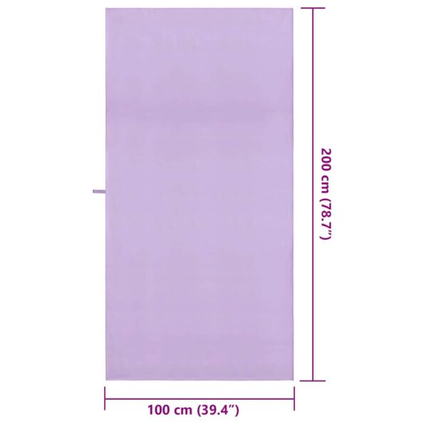 vidaXL Športové uteráky 2 pcs Fialová 200 x 100 cm – Obrázok 8