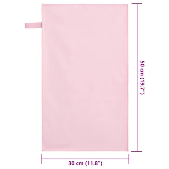 vidaXL Športové uteráky 2 pcs Ružová 50 x 30 cm Polyester a polyamid – Obrázok 8