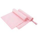 vidaXL Športové uteráky 2 pcs Ružová 100 x 50 cm Polyester a polyamid