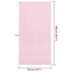 vidaXL Športové uteráky 2 pcs Ružová 100 x 50 cm Polyester a polyamid – Obrázok 8