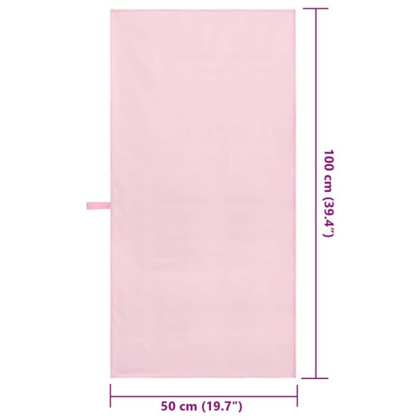 vidaXL Športové uteráky 2 pcs Ružová 100 x 50 cm Polyester a polyamid – Obrázok 8