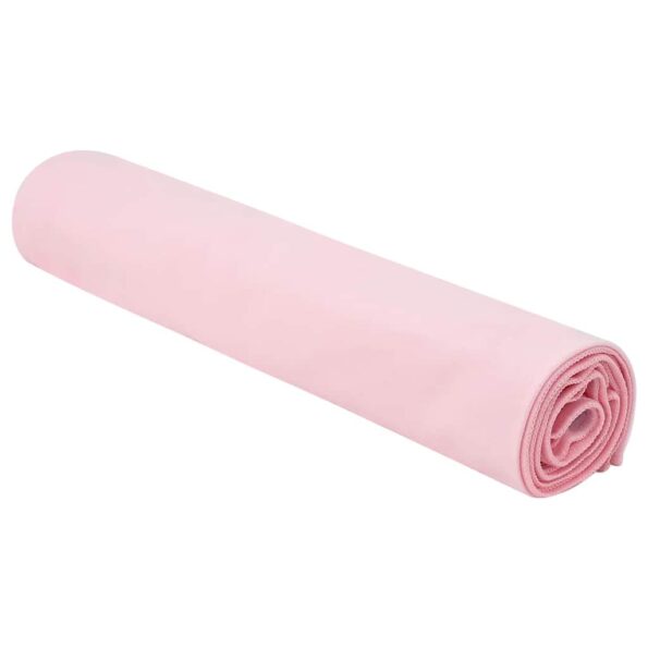 vidaXL Športové uteráky 2 pcs Ružová 140 x 70 cm Polyester a polyamid – Obrázok 2