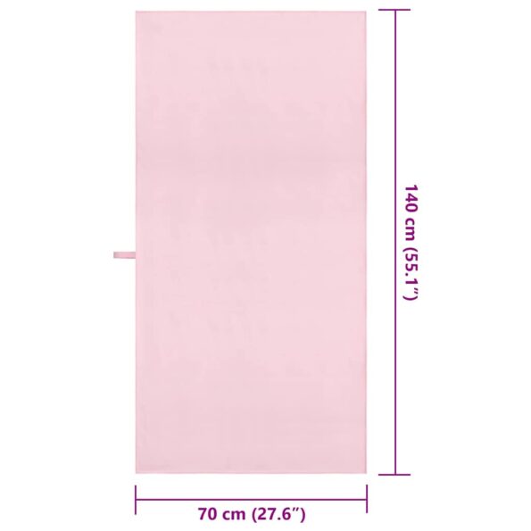 vidaXL Športové uteráky 2 pcs Ružová 140 x 70 cm Polyester a polyamid – Obrázok 8