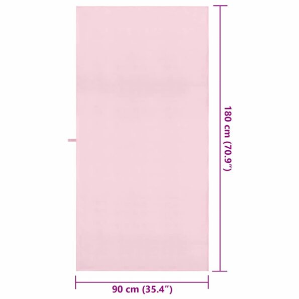 vidaXL Športové uteráky 2 pcs Ružová 180 x 90 cm Polyester a polyamid – Obrázok 8