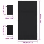 vidaXL Sada športových uterákov 3 pcs Čierna Polyester a polyamid – Obrázok 8