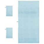vidaXL Sada športových uterákov 3 pcs Modrá Polyester a polyamid – Obrázok 4
