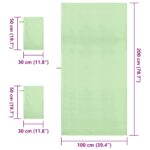 vidaXL Sada športových uterákov 3 pcs Zelená Polyester a polyamid – Obrázok 8