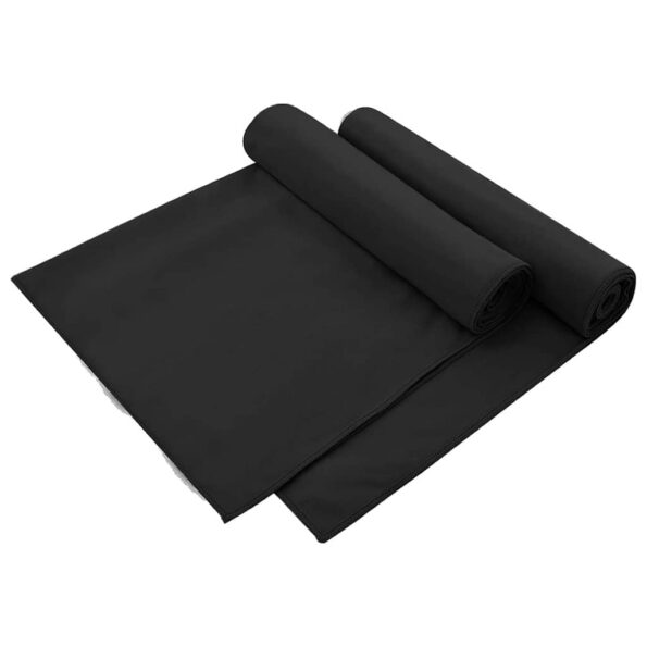 vidaXL Vonkajšie uteráky na stoličky 2 pcs Čierna 130 x 60 cm – Obrázok 2