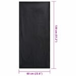 vidaXL Vonkajšie uteráky na stoličky 2 pcs Čierna 130 x 60 cm – Obrázok 9