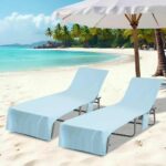 vidaXL Osušky pre ležadlo 2 pcs Modrá 210 x 75 cm Polyester a polyamid