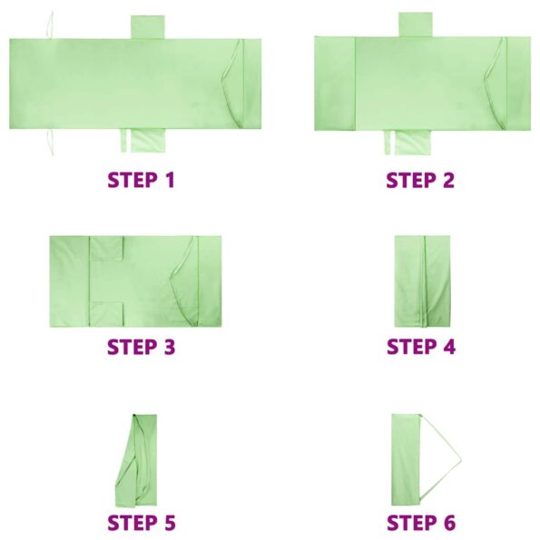 vidaXL Osušky pre ležadlo 2 pcs Zelená 210 x 75 cm – Obrázok 12