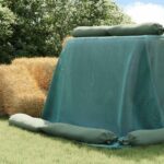 vidaXL Kryt na silo Zelená 8 x 5 m HDPE