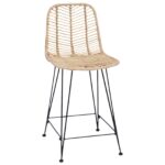vidaXL Barová stolička 2 pcs Prírodná 44,5 x 54,5 x 97,5 cm – Obrázok 4