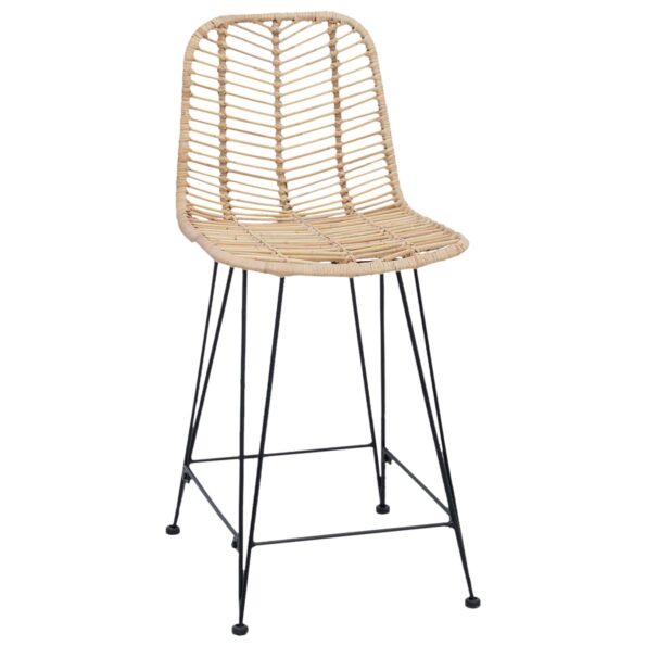 vidaXL Barová stolička 2 pcs Prírodná 44,5 x 54,5 x 97,5 cm – Obrázok 4