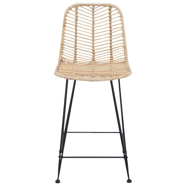 vidaXL Barová stolička 2 pcs Prírodná 44,5 x 54,5 x 97,5 cm – Obrázok 5