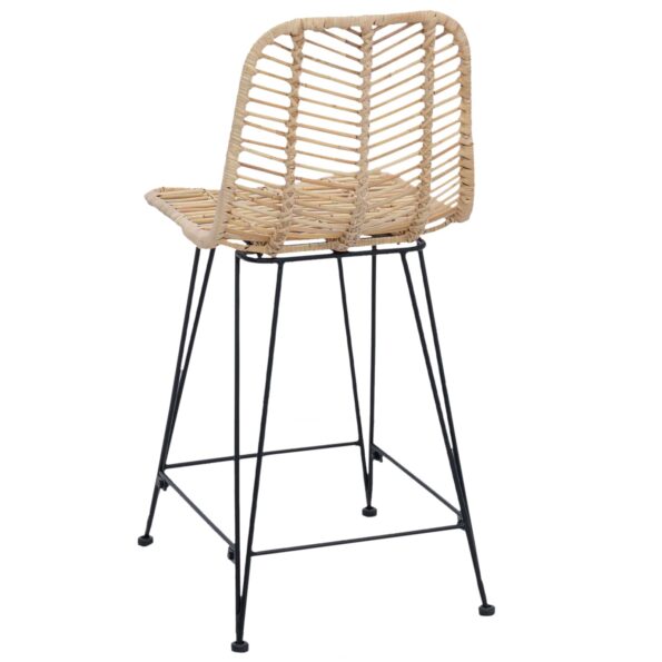 vidaXL Barová stolička 2 pcs Prírodná 44,5 x 54,5 x 97,5 cm – Obrázok 7