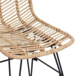 vidaXL Barová stolička 2 pcs Prírodná 44,5 x 54,5 x 97,5 cm – Obrázok 9